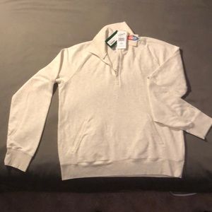 Men’s Oatmeal 3/4 Zip pullover NEW with tags.